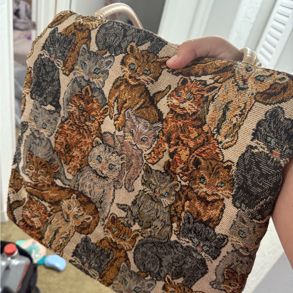 Cat Tapestry Handbag